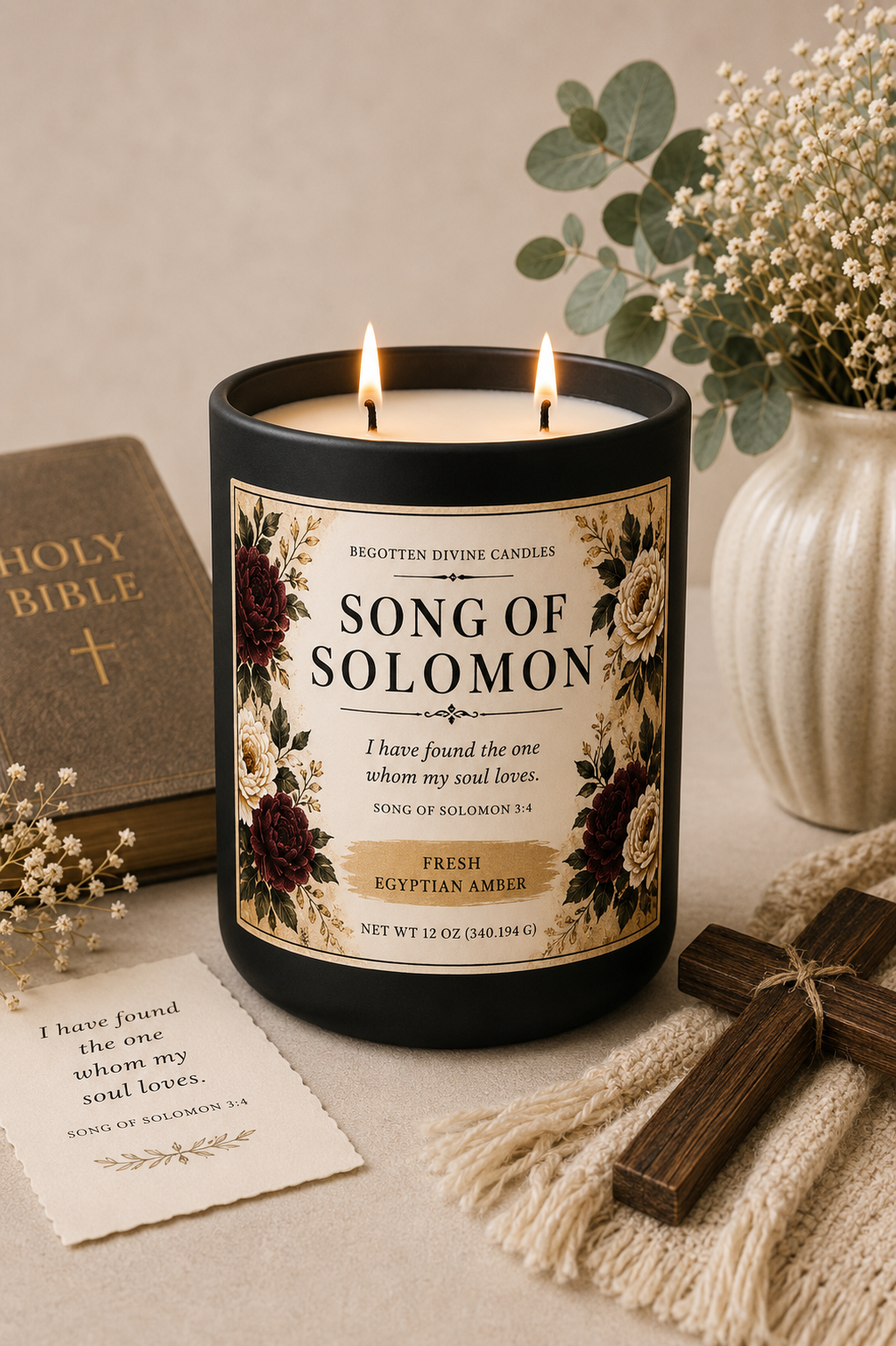 Song of Solomon | Double Wick Soy Wax | 12 OZ Candle