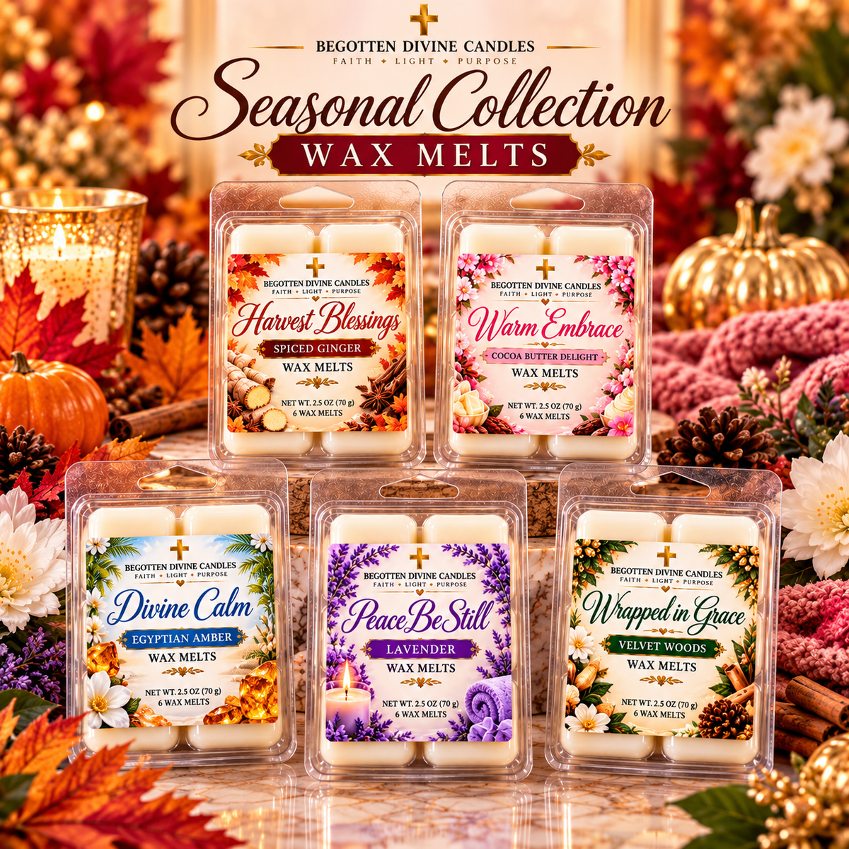 Seasonal Wax Melts | 6-Cube Clamshell