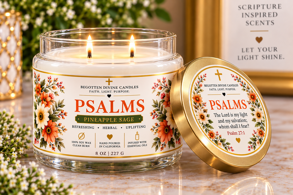 Scripture-Inspired Candles | Soy Wax | Double Wick 8oz
