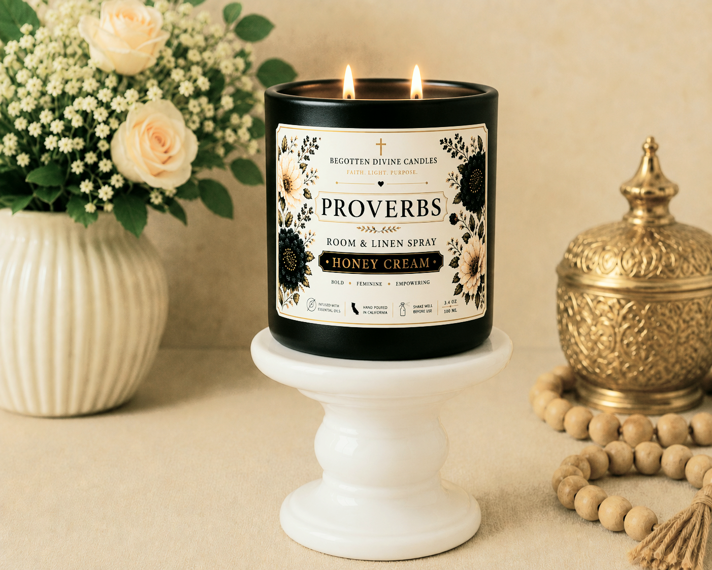 Proverbs | Double Wick Soy Wax | 12 oz Candle