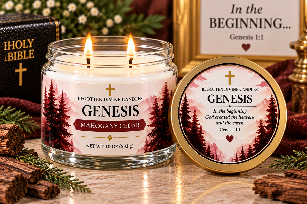 Scripture-Inspired Candles | Soy Wax | Double Wick 10 oz